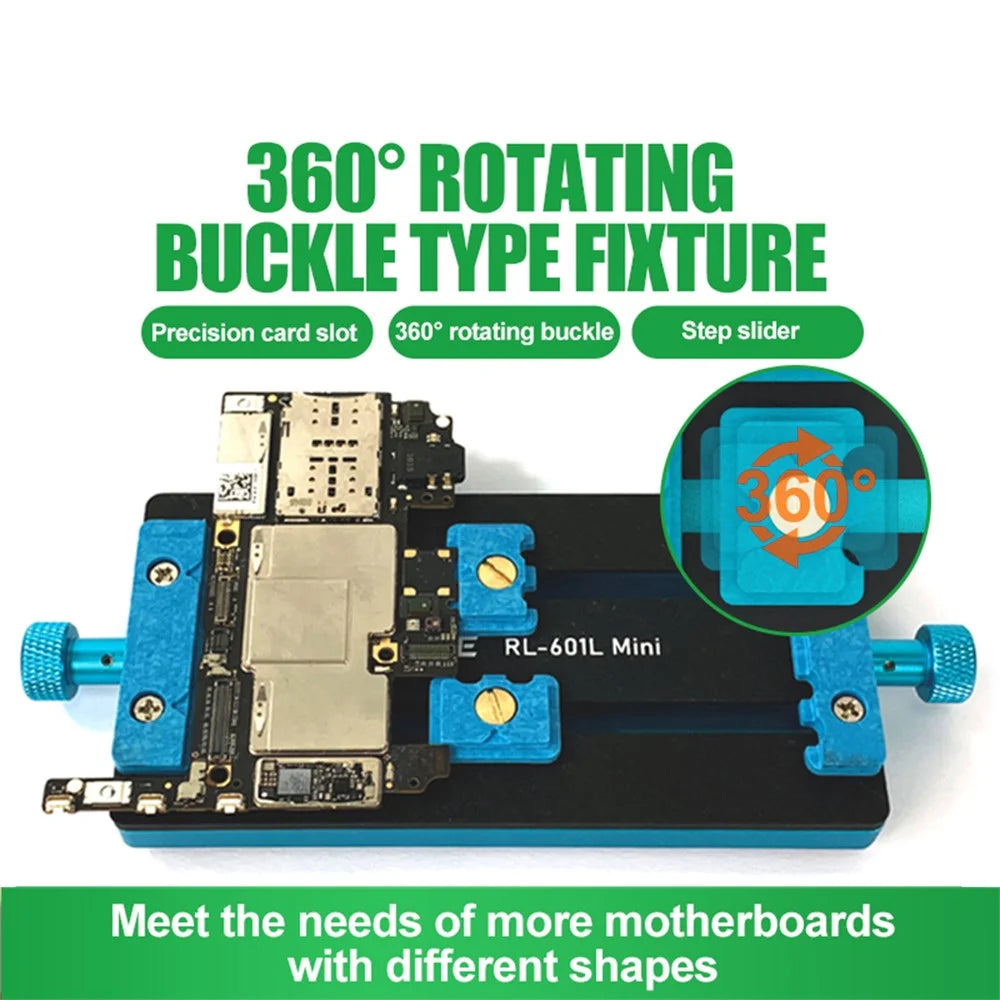 RELIFE RL-601F Mini 360-degree Rotating Fixture Support Chip PCB Removal Mainboard Welding IC Repair - 2