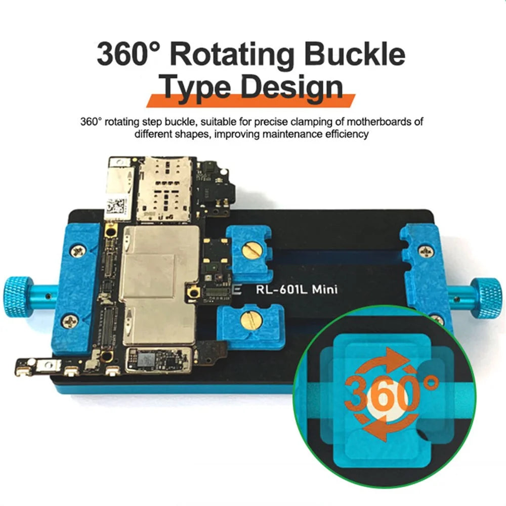 RELIFE RL-601F Mini 360-degree Rotating Fixture Support Chip PCB Removal Mainboard Welding IC Repair - 4