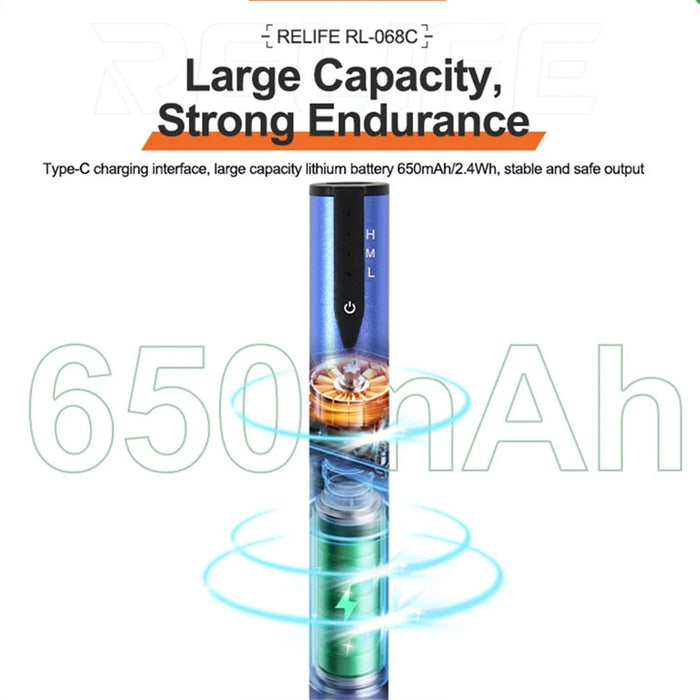 RELIFE RL-068C Electric Grinding Pen Intelligent Engraving Pen for Mobile Phone CPU IC Rust Remover Glue Tools - 3