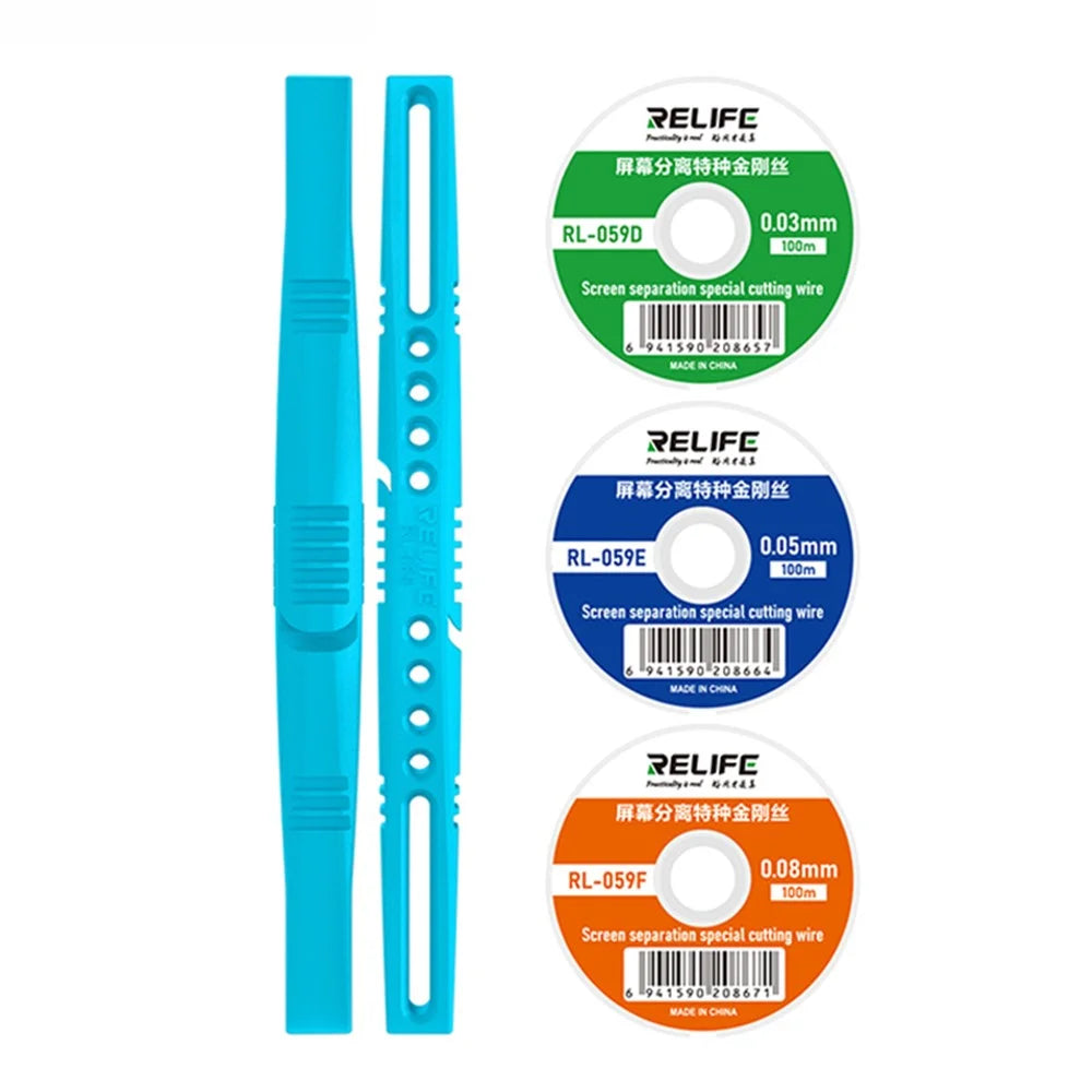 RELIFE RL-059 Plus 5 In 1 Screen Separation Cutting Wire Set Lightweight Diamond Wire Kit for LCD / OLED Screen - 1