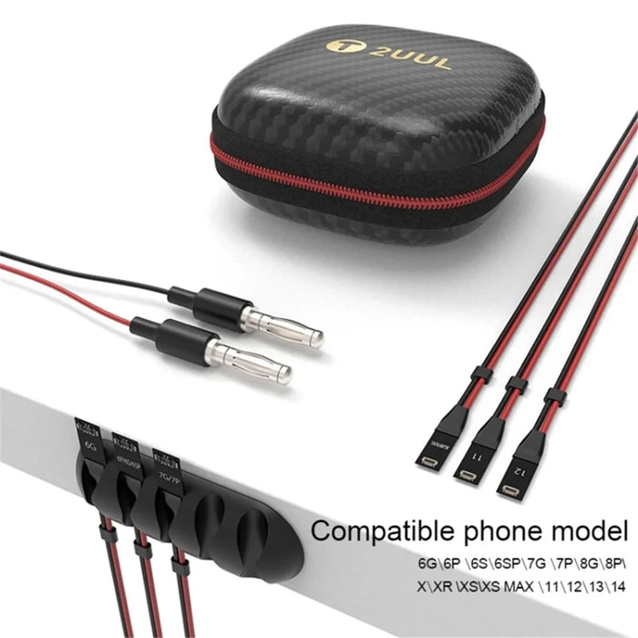 2UUL 8-in-1 Professional DC Power Supply Phone Current Test Cable for iPhone 6 - 14 Pro Max , Phone Motherboard Activation Boot Line - 4
