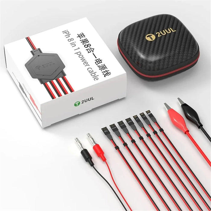 2UUL 8-in-1 Professional DC Power Supply Phone Current Test Cable for iPhone 6 - 14 Pro Max , Phone Motherboard Activation Boot Line - 6