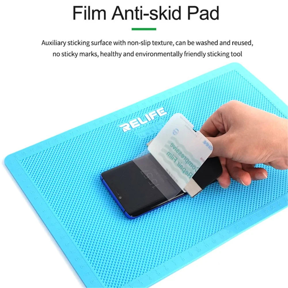 RELIFE RL-004D Mobile Phone Film Installation Anti-Slip Pad Phone Repair Desktop Silicone Anti-skid Mat - 2