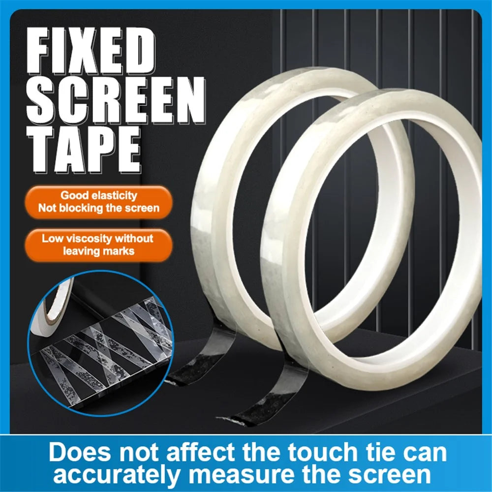 SUNSHINE 50m x 10mm Adhesive No Trace Clear Tape for Phone Tablet LCD Screen - 2