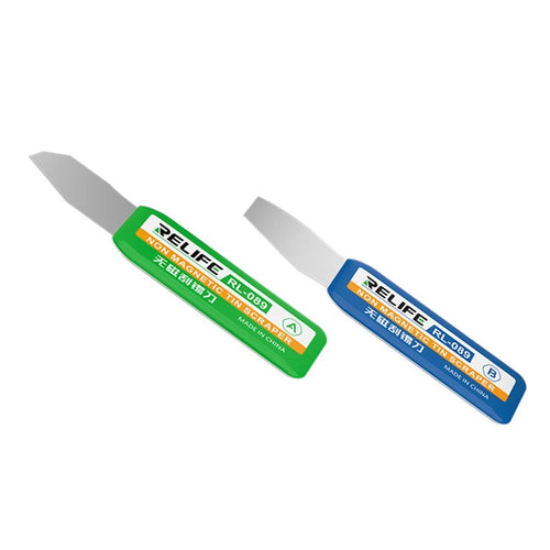 RELIFE RL-089 Non-Magnetic Tin Scraper Set Multi-Angle Design Portable Handle Scraper for Motherboard / CPU / IC - 1