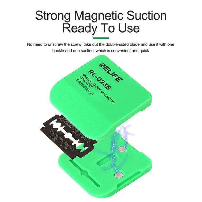 RELIFE RL-023B Magnetic Squeegee LCD Screen Repairing Blade Repair Opening Tool for Phone Tablet - 4
