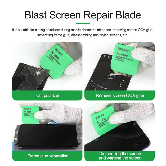 RELIFE RL-023B Magnetic Squeegee LCD Screen Repairing Blade Repair Opening Tool for Phone Tablet - 5
