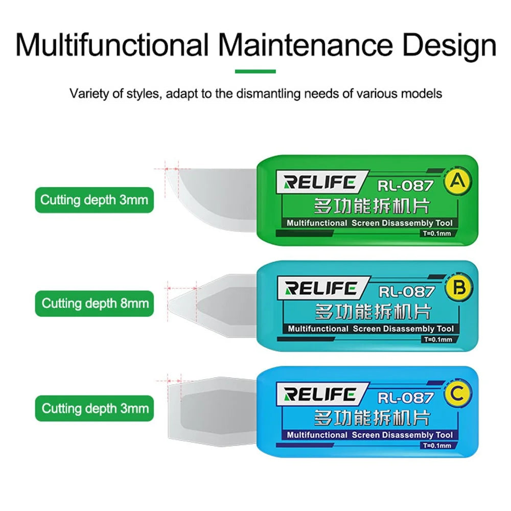 RELIFE RL-087 Screen Disassembly Blade Repair Opening Tool for Smart Cell Phone and Tablet LCD - 3