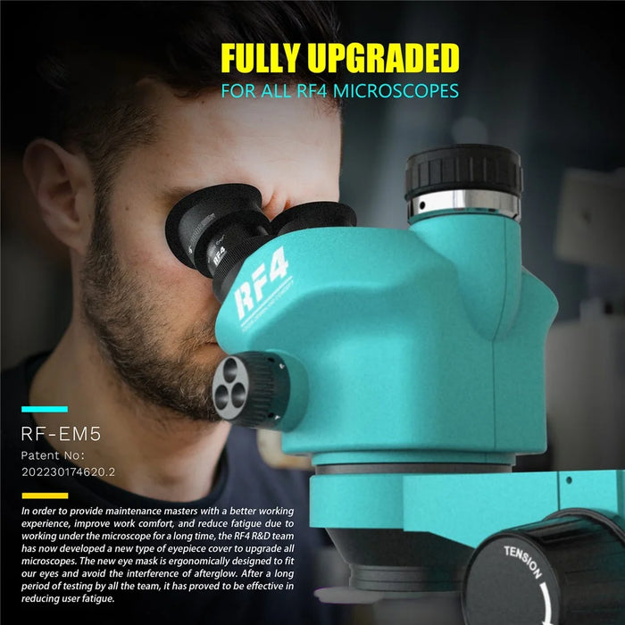RF4 RF-EM5 2Pcs Eyepiece Cover for Trinocular Stereo Microscope Prevent Light Leaking Rubber Eye Guards Shield - 2