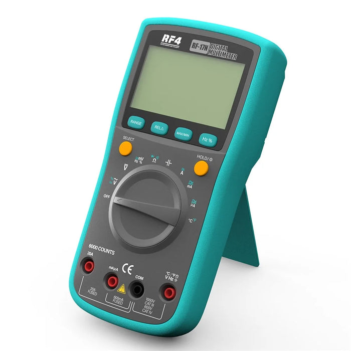RF4 RF-17N Handheld Digital Multimeter LCD Backlight AC / DC Ammeter Voltmeter Ohm Voltage Tester Meter (without Battery) - 1
