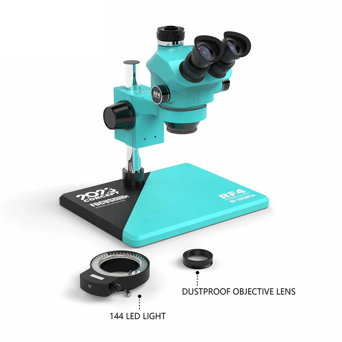 RF4 RF-7050PRO Triocular Microscope Big Base 7X-50X Continuous Zoom Microscope Mobile Phone Repair Tool - 2
