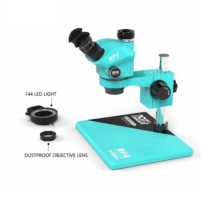 RF4 RF-7050PRO Triocular Microscope Big Base 7X-50X Continuous Zoom Microscope Mobile Phone Repair Tool - 4