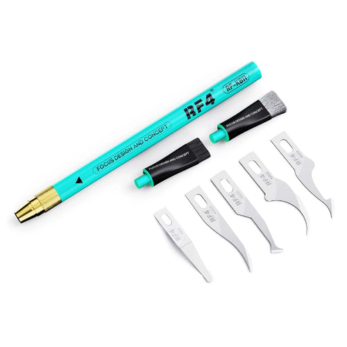 RF4 RF-KB11 Multifunctional Tin, Glue Handheld Remover Mobile Phone Repair Blade Cutter Set with Blades - 1