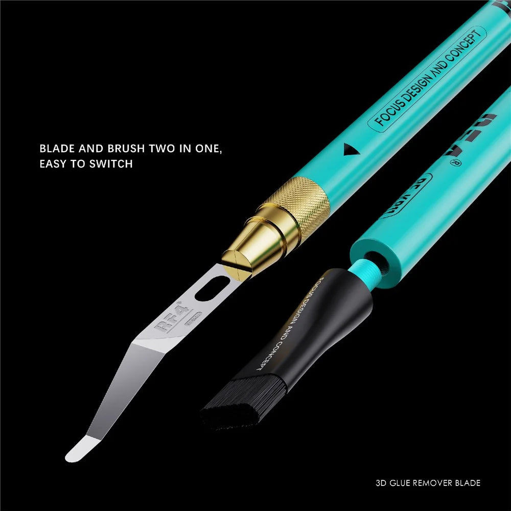 RF4 RF-KB11 Multifunctional Tin, Glue Handheld Remover Mobile Phone Repair Blade Cutter Set with Blades - 6