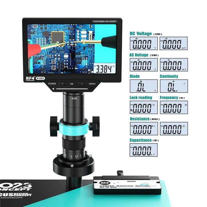 RF4 RF-50M Monocular Microscope 7X-50X HD Camera LCD Display Microscope for Phone Repairing - 2