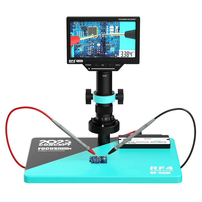 RF4 RF-50M Monocular Microscope 7X-50X HD Camera LCD Display Microscope for Phone Repairing - 4