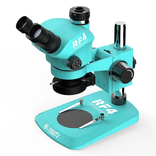 RF4 RF7050TV Trinocular Microscope 7X-50X Continuous Zoom Synchronous Focusing Phone Repair Microscope - 1