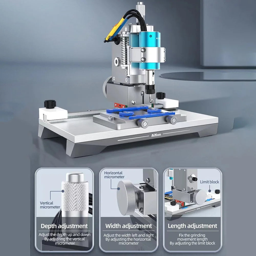 AIXUN 2nd Gen Intelligent Chip Grinding Machine Motherboard CNC Polishing Maintenance Tools for Phone CPU Chips - EU Plug - 4