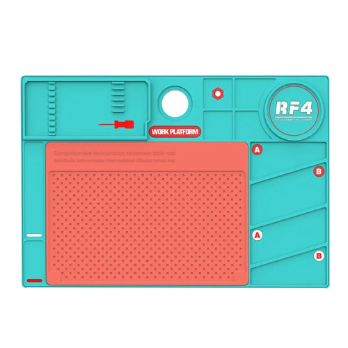RF4 RF-PO2 Microscope Maintenance Mat Phone Repair Platform Dual Layer Heat Insulated Pad - Green+Red - 1