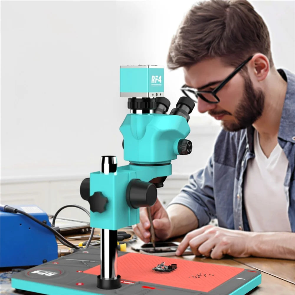 RF4 RF-PO2 Microscope Maintenance Mat Phone Repair Platform Dual Layer Heat Insulated Pad - Green+Red - 4