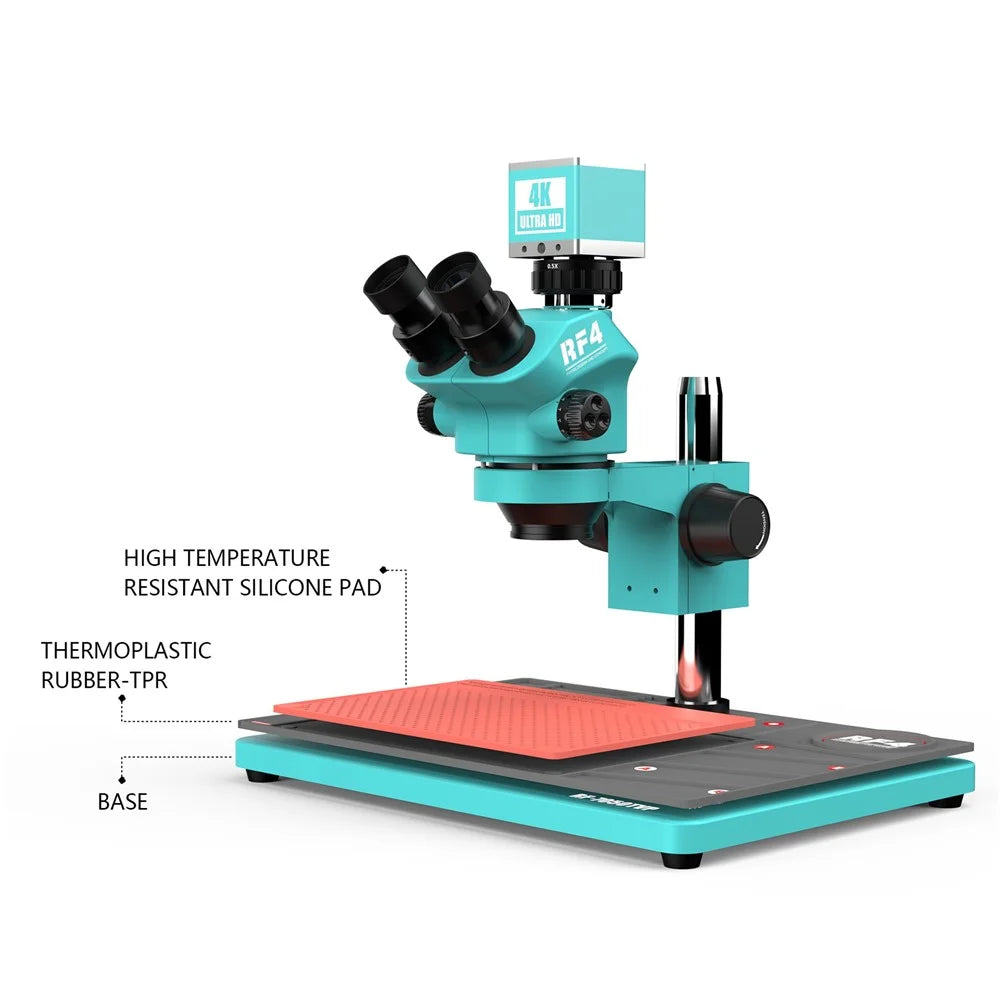 RF4 RF-PO2 Microscope Maintenance Mat Phone Repair Platform Dual Layer Heat Insulated Pad - Green+Red - 6