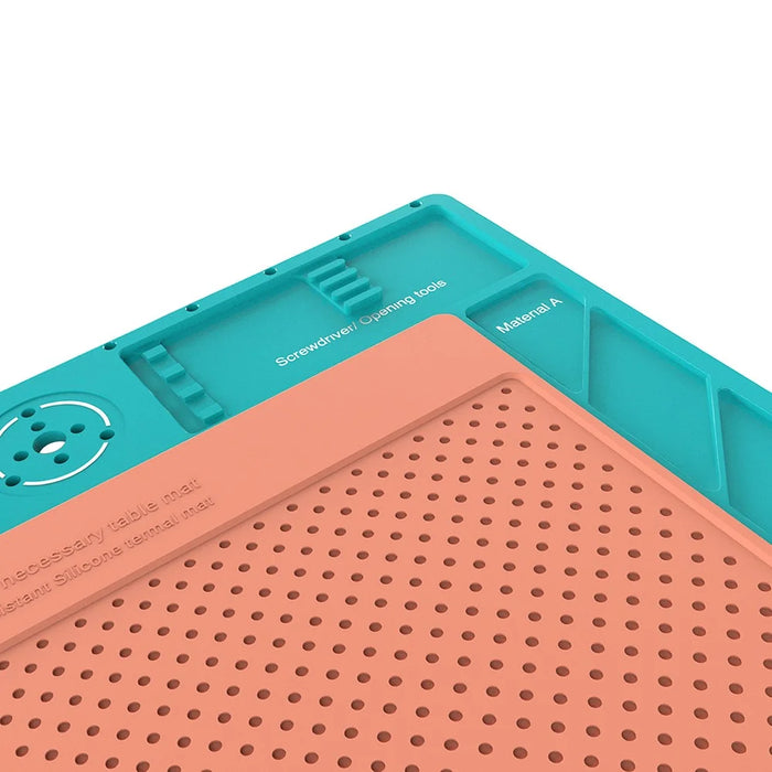RF4 RF-PO4 Microscope Stand Aluminum Alloy Base Heat Insulation Silicone Pad for Phone Repairing - 6
