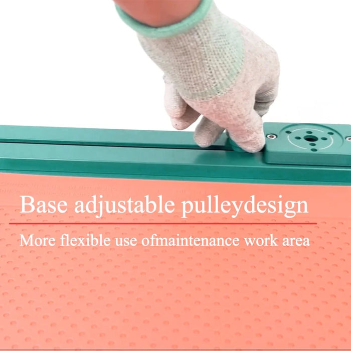 RF4 RF-MO3 Sliding Microscope Stand Base Aluminum Alloy Silicone Heat Resistance Maintenance Mat - 7