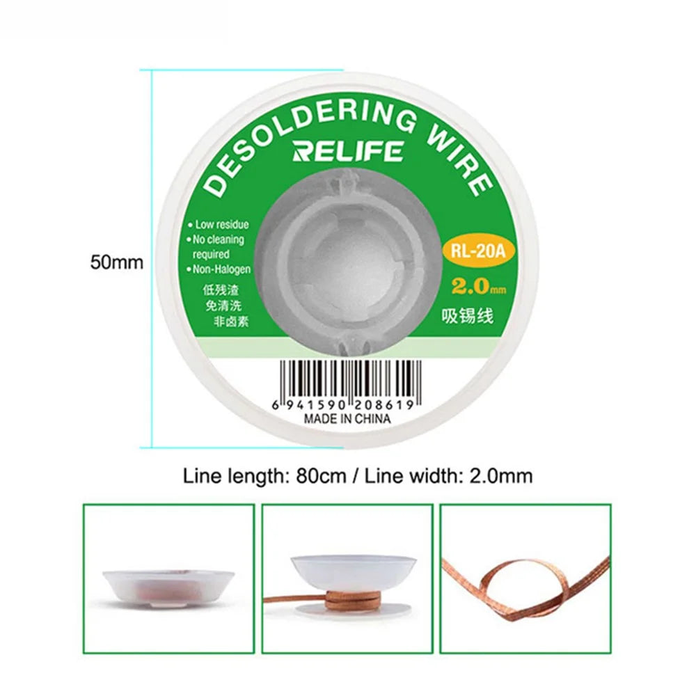 RELIFE RL-20A Tin Wire Tape Copper Welding Solder Remover BGA Repair Tool - 6