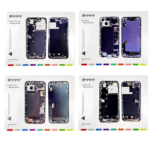 4Pcs Magnetic Work Pad for iPhone 14 Series Phone Repairing Magnetic Screw Mat Maintenance Pad - 1