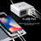 SUNSHINE SSS-304Q 6-Port LCD USB Charger Fast Charging Support Intelligence QC 3.0 - 2