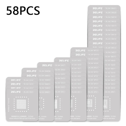 RELIFE RL-044 58Pcs Android Series Chip Planting Tin Steel Mesh Set Phones Repair Tools - 1