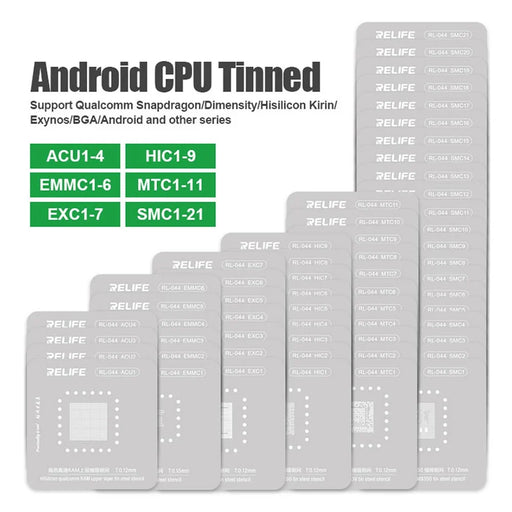 RELIFE RL-044 58Pcs Android Series Chip Planting Tin Steel Mesh Set Phones Repair Tools - 2