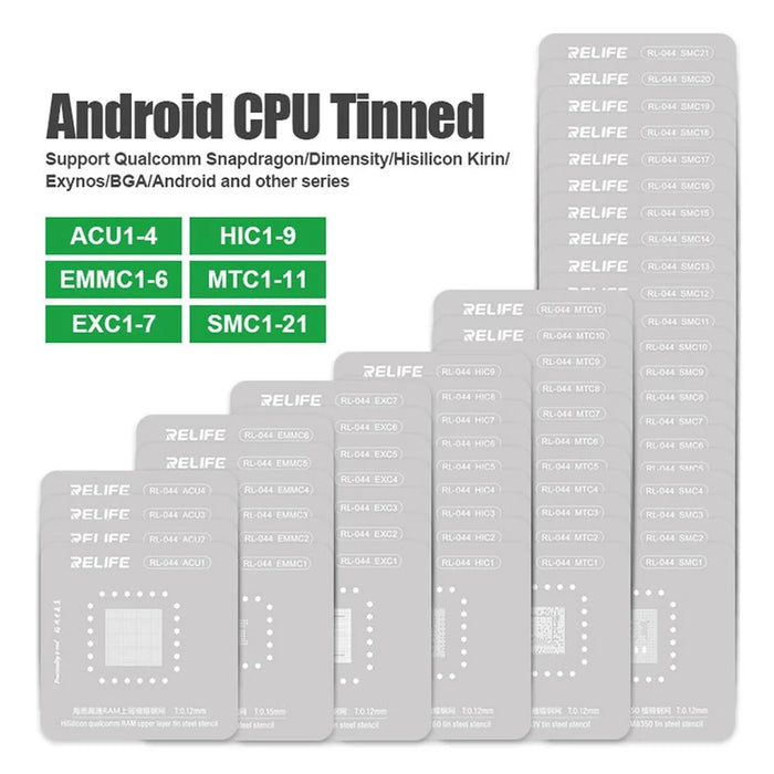 RELIFE RL-044 58Pcs Android Series Chip Planting Tin Steel Mesh Set Phones Repair Tools - 2