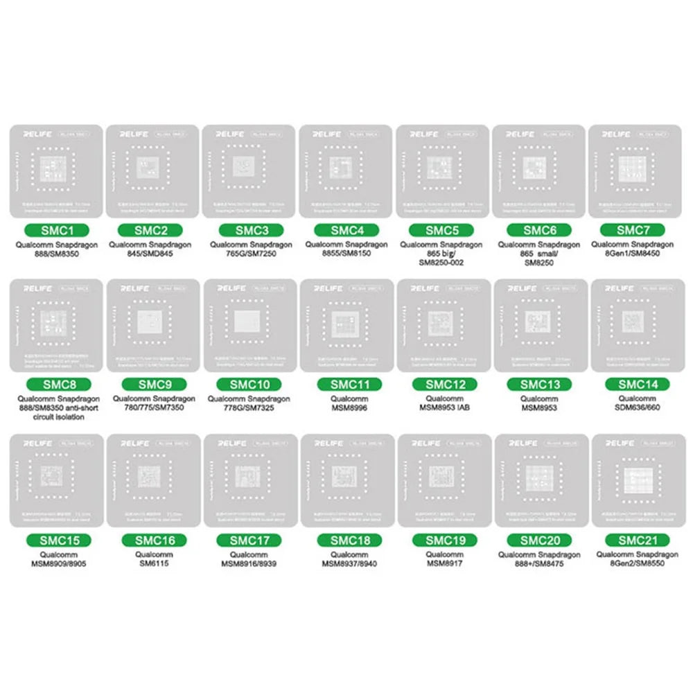RELIFE RL-044 58Pcs Android Series Chip Planting Tin Steel Mesh Set Phones Repair Tools - 6