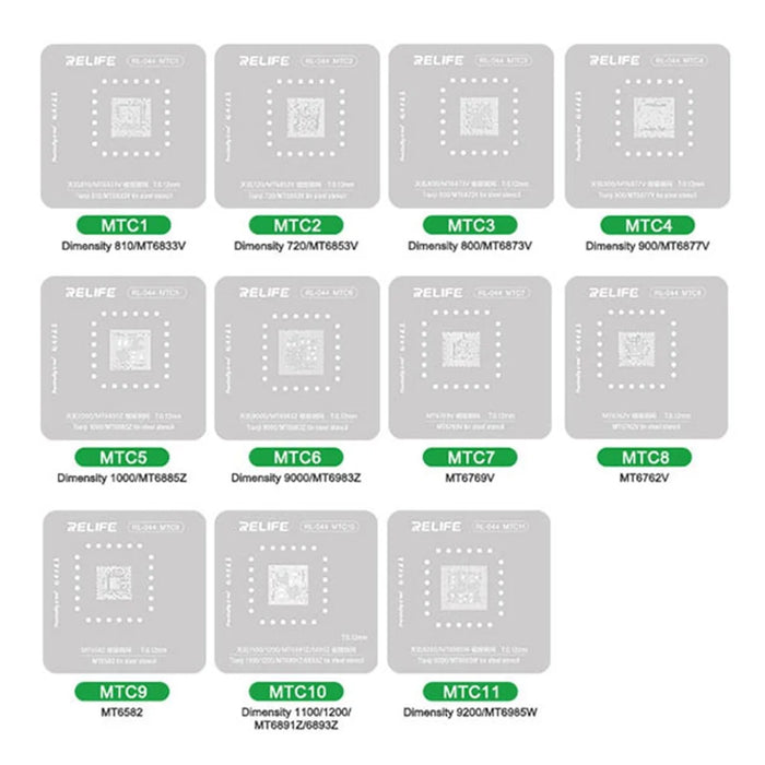 RELIFE RL-044 58Pcs Android Series Chip Planting Tin Steel Mesh Set Phones Repair Tools - 7