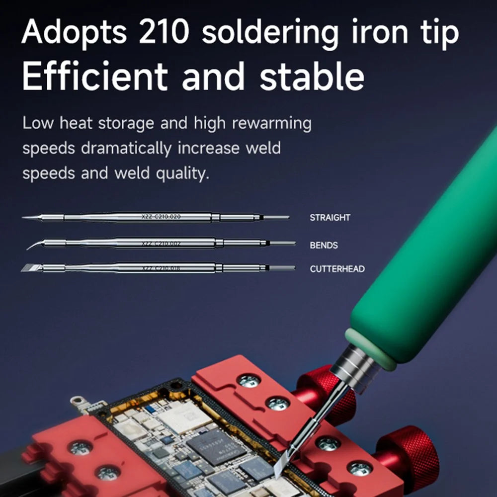 XZZ FX-210 LCD Display Soldering Station for PCB Repair Lead-free Welding Rework Machine - EU Plug - 5
