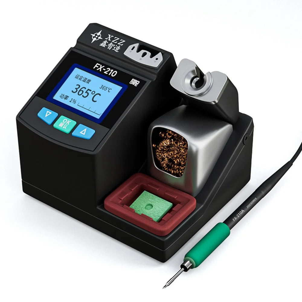 XZZ FX-210 LCD Display Soldering Station for PCB Repair Lead-free Welding Rework Machine - EU Plug - 7