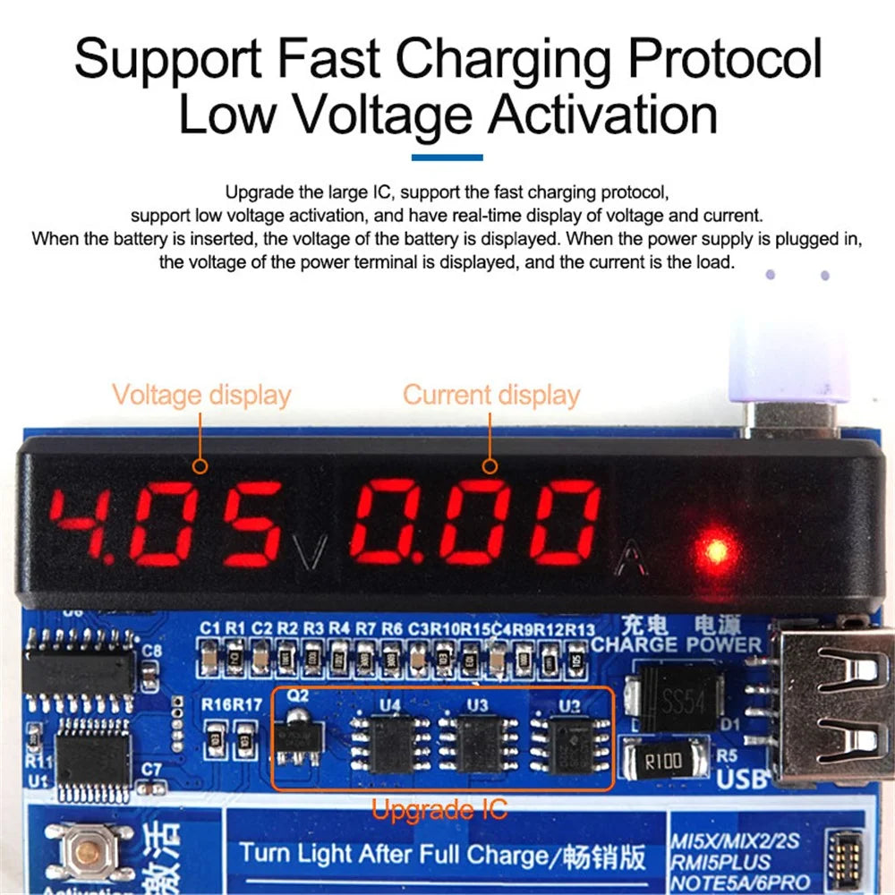 SUNSHINE SS-915 V9.0 Battery Quick Charging Activation Board Universal Phone Repair Battery Activation Plate Test Fixture for Apple  /  Android - 5