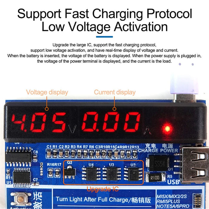 SUNSHINE SS-915 V9.0 Battery Quick Charging Activation Board Universal Phone Repair Battery Activation Plate Test Fixture for Apple  /  Android - 5