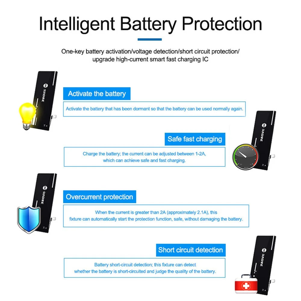 SUNSHINE SS-915 V9.0 Battery Quick Charging Activation Board Universal Phone Repair Battery Activation Plate Test Fixture for Apple  /  Android - 6