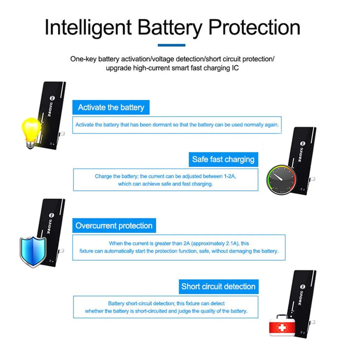 SUNSHINE SS-915 V9.0 Battery Quick Charging Activation Board Universal Phone Repair Battery Activation Plate Test Fixture for Apple  /  Android - 6