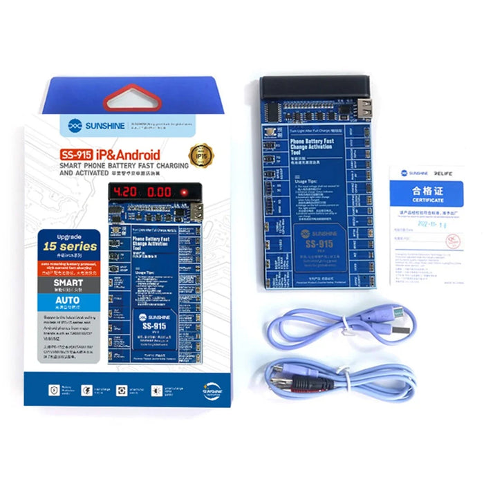 SUNSHINE SS-915 V9.0 Battery Quick Charging Activation Board Universal Phone Repair Battery Activation Plate Test Fixture for Apple  /  Android - 7