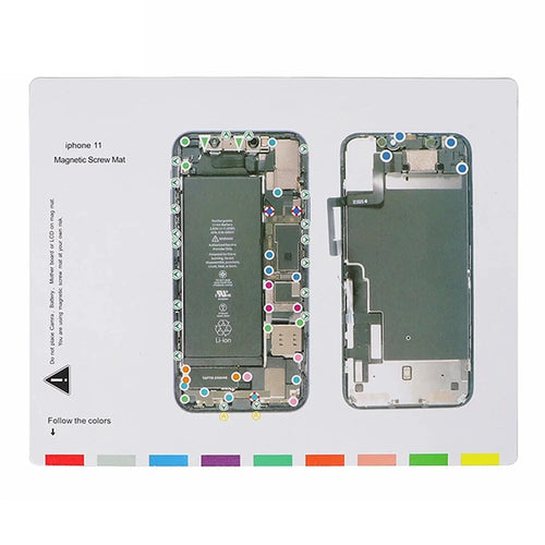 Magnetic Screw Mat for iPhone 11 Work Pad Phone Repairing Tool Mat - 1