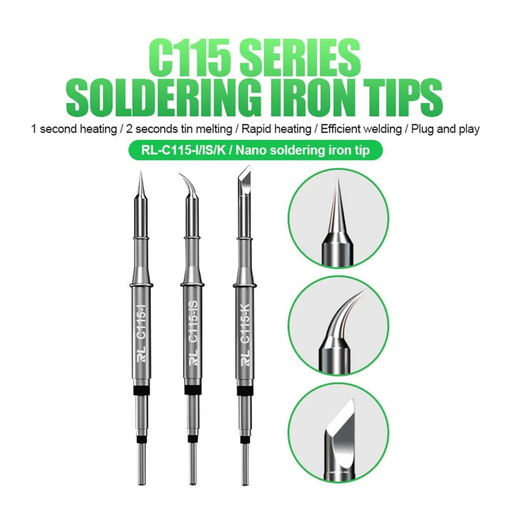 RELIFE RL-C115 Soldering Iron Tip Replacement Head for Phone Motherboard Micro Welding Tool -  RL-C115-I - 2