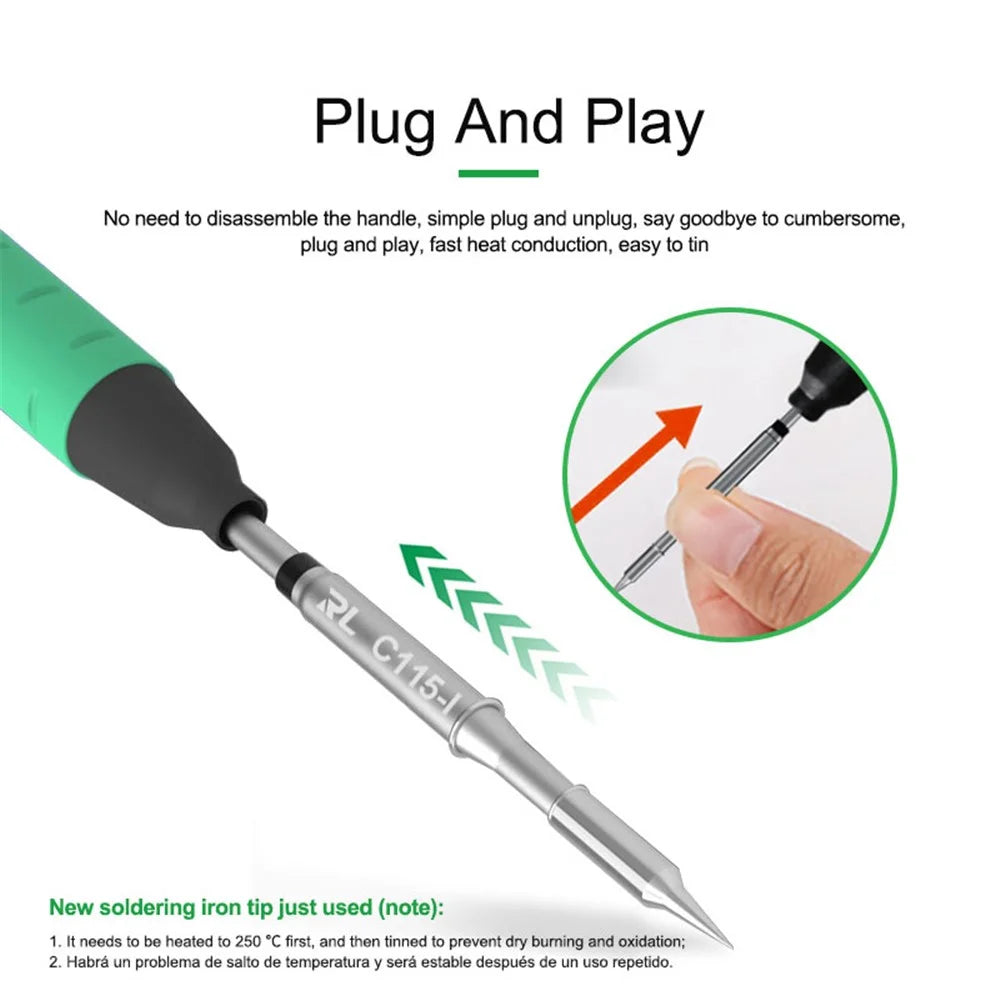 RELIFE RL-C115 Soldering Iron Tip Replacement Head for Phone Motherboard Micro Welding Tool -  RL-C115-I - 4