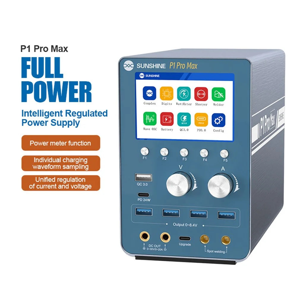 SUNSHINE P1 Pro Max Intelligent Regulated Power Supply Current Voltage Regulation Power Meter - EU Plug - 2
