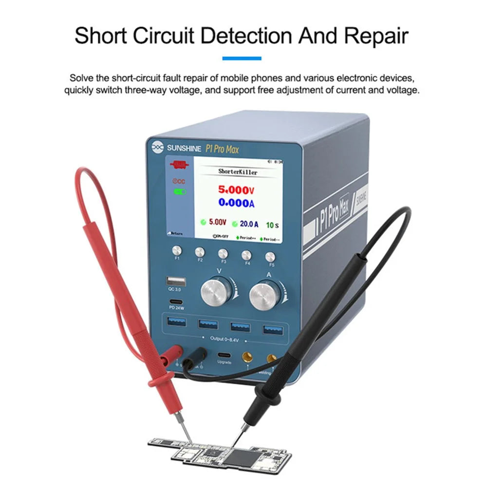 SUNSHINE P1 Pro Max Intelligent Regulated Power Supply Current Voltage Regulation Power Meter - EU Plug - 4