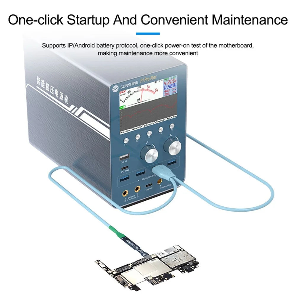 SUNSHINE P1 Pro Max Intelligent Regulated Power Supply Current Voltage Regulation Power Meter - EU Plug - 6