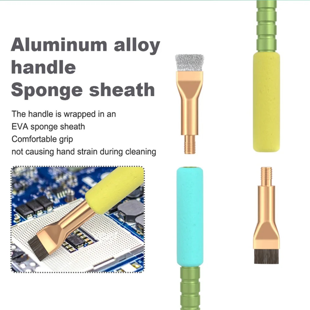 VBEST VBST-81 2Pcs PCB Circuit Board Cleaning Brush Motherboard IC Tin / Glue Remover - 3