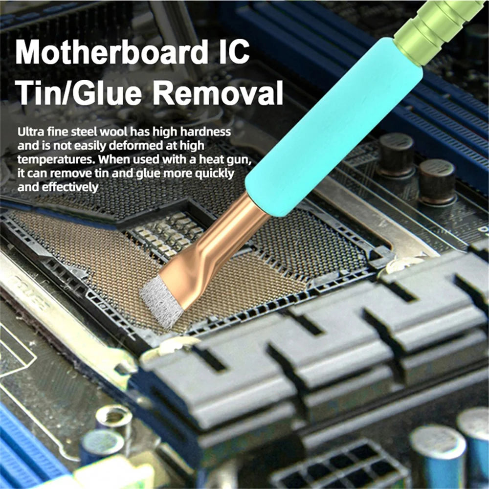 VBEST VBST-81 2Pcs PCB Circuit Board Cleaning Brush Motherboard IC Tin / Glue Remover - 4
